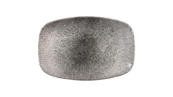 Churchill Studio Prints Raku Rectangular Plates Quartz Black 237mm (12 Pack) RKBQOBL21