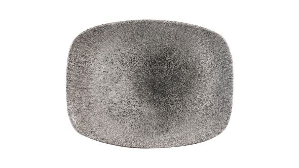 Churchill Studio Prints Raku Rectangular Plates Quartz Black 261mm (12 Pack) RKBQOBL31