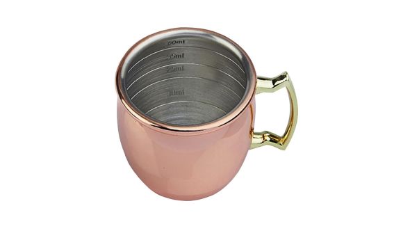 Beaumont Copper Curved Jigger 25ml/50ml 3167