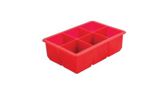 Beaumont Six Cavity Silicone Ice Cube Mould Red 3350
