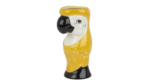Beaumont Ceramic Parrot Tiki Mug Yellow 750ml 3402