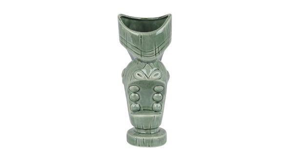 Beaumont Ceramic Large Mouth Tiki Mug Jungle Green 650ml TIKI0011