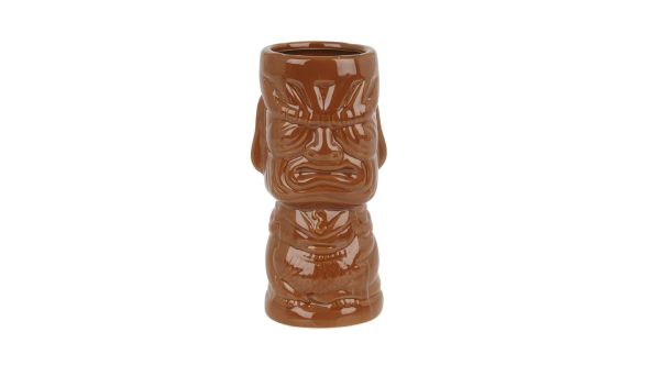 Beaumont Ceramic Molokai Tiki Mug Brown 360ml 3407