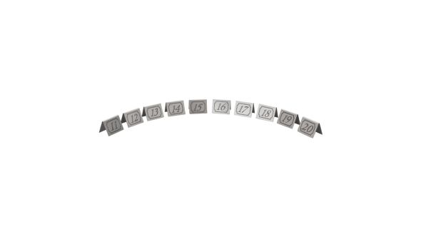 Beaumont Stainless Steel Table Numbers 11-20 3468