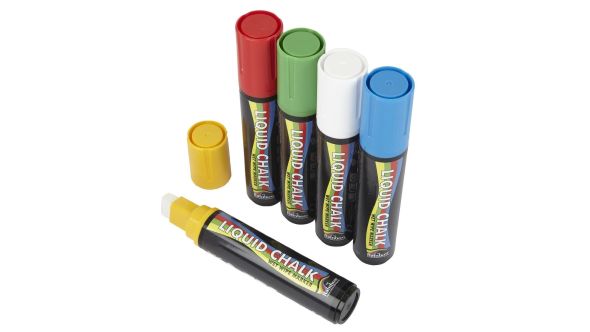 Beaumont Liquid Chalk Pen Multicolour 15mm (Pack of 5) 81259