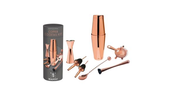 Beaumont Cocktail kit Copper 8 Piece 3574COP