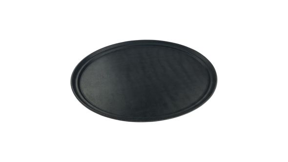 Beaumont Plastic Non-Slip Oval Tray Black 560x675mm 3594