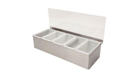 Beaumont 5 Compartment Condiment Holder Stainless Steel 3762