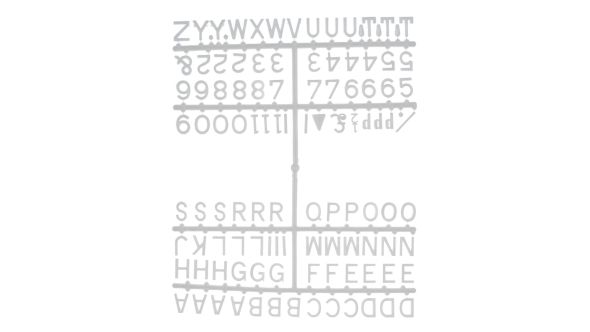 Beaumont 12mm Letter Set (660 characters) White 3861W