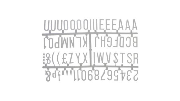 Beaumont 31mm Letter Set (390 characters) White 3863W