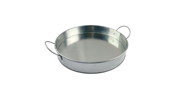 Beaumont Galvanised Tin Serving Platter Round 304mm DP-12R