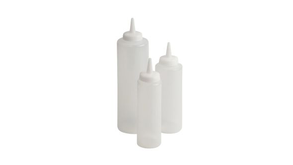 Beaumont Squeeze Sauce Bottle Clear 12oz 3972C