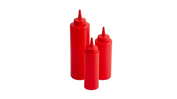 Beaumont Squeeze Sauce Bottle Red 12oz 3972R