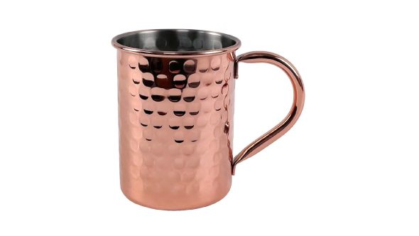 Beaumont Copper-Plated Hammered Mug 400ml 3980