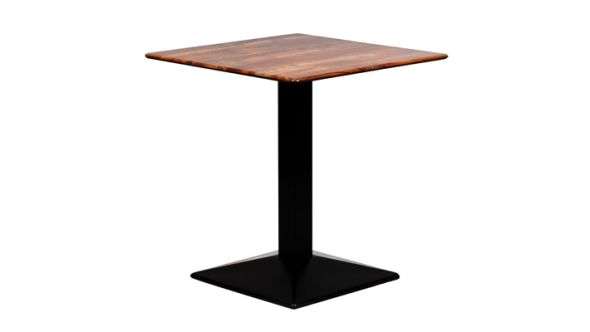 Everyday Turin Metal Base 700mm Square Dining Table w/Laminate Top in Planked Oak CZ816
