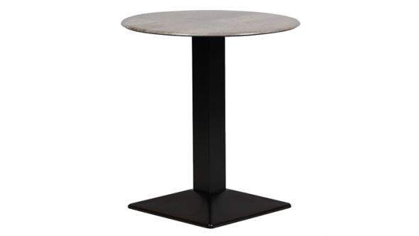Everyday Turin Metal Base 600mm Round Dining Table with Laminate Top in Concrete CZ819