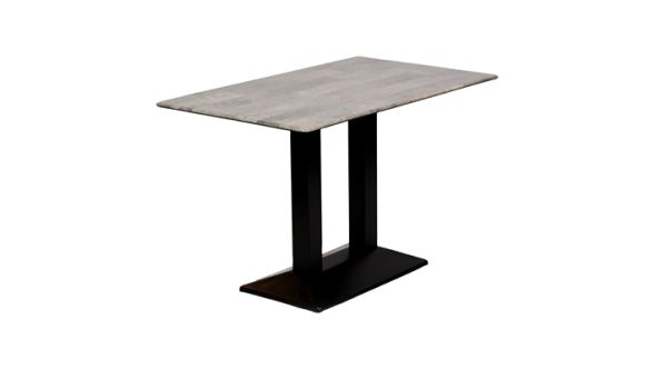Everyday Turin Metal Base Rectangle Dining Table with Laminate Top in Concrete CZ823