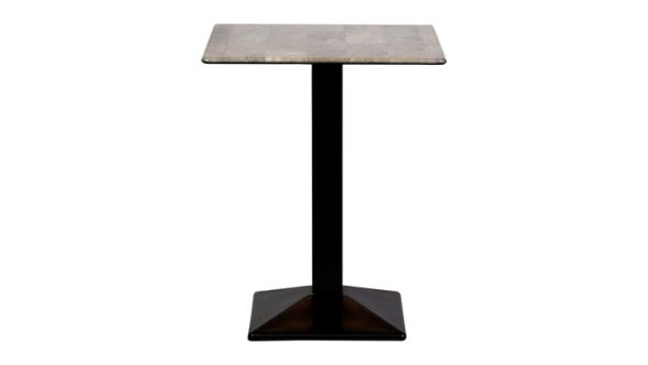 Everyday Turin Metal Base 700mm Square Poseur Table with Laminate Top in Concrete CZ831