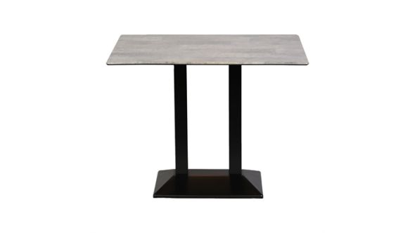 Everyday Turin Metal Base Rectangle Poseur Table with Laminate Top in Concrete CZ839