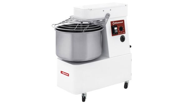 Diamond FD22/T2V-S 2 Speed Spiral Kneader on Wheels, 22 Litres