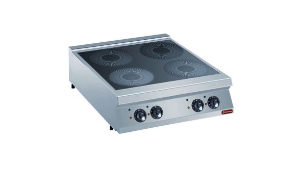 Diamond E22/4ID8T-N Vitroceramic Electric 4 Induction Hob Cooker, 20kW