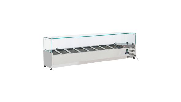 Diverso WR-SX18-V5 Refrigerated structure 8x GN 1/4 - 150 mm, with sneezeguard