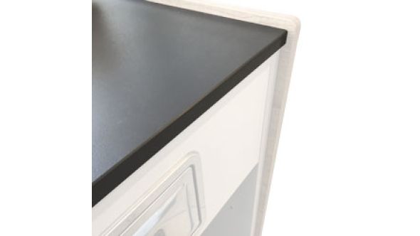Diamond DDC Option : Worktop Of Neutral Cash Counter (20 Mm), In Dekton Domos - In (Ml)