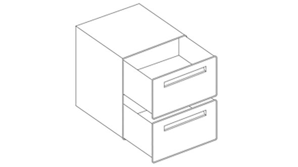 Diamond KF2 Option: Double Drawer 1/2 X 2, Refrigerated Counter Reserve