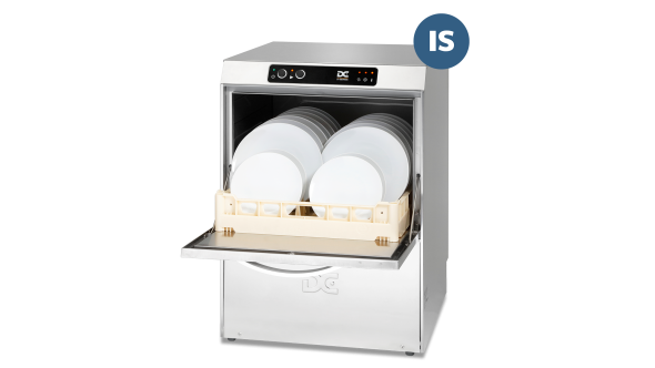 DC SD50IS Standard Range 500mm Basket Frontloading Commercial Dishwasher with Integral Water Softener, 18 Plates