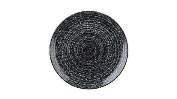 Churchill Studio Prints Homespun Charcoal Black Coupe Plates 260mm (12 Pack) SPCBEV101