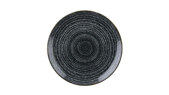Churchill Studio Prints Homespun Charcoal Black Coupe Plates 217mm (12 Pack) SPCBEVP81