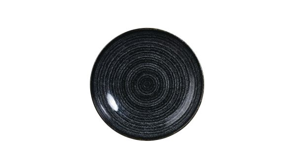 Churchill Studio Prints Homespun Charcoal Black Coupe Bowls 248mm (12 Pack) SPCBEVB91