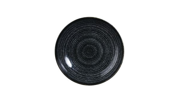 Churchill Studio Prints Homespun Charcoal Black Coupe Bowls 182mm (12 Pack) SPCBEVB71