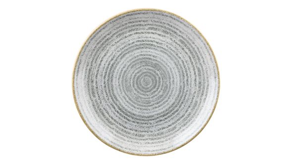 Churchill Studio Prints Homespun Stone Grey Coupe Plates 165mm (12 Pack) SPSGEVP61