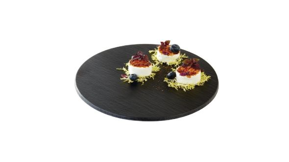 APS Melamine Round Tray Slate 300mm 83992