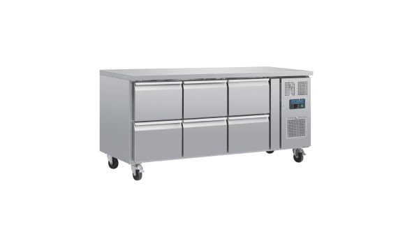 Polar U-Series Six Drawer Gastronorm Counter Fridge