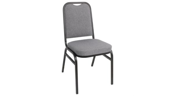 Bolero Square Back Banquet Chairs Black & Grey (4 Pack) DA602