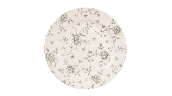 Churchill Vintage Prints Rose Chintz Profile Plates Grey 305mm (6 Pack) RCG VP111