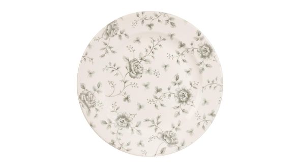 Churchill Vintage Prints Rose Chintz Profile Plates Grey 276mm (6 Pack) RCG VP581