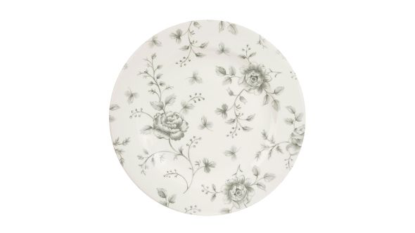 Churchill Vintage Prints Rose Chintz Profile Plates Grey 210mm (6 Pack) RCG VP8 1