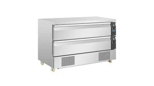 Polar U-Series Double Drawer Dual Temperature Counter Fridge Freezer 6xGN