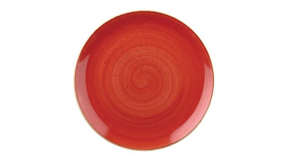 Churchill Stonecast Round Coupe Plates Berry Red 288mm (12 Pack) SBRSEV111