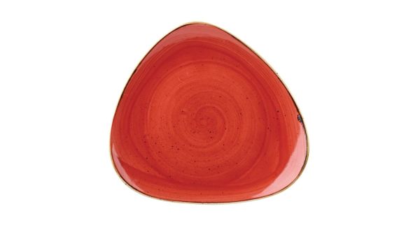 Churchill Stonecast Triangle Plates Berry Red 229mm (12 Pack) SBRSTR9 1