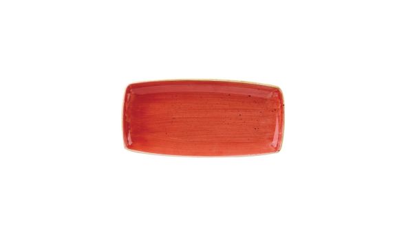 Churchill Stonecast Rectangular Plates Berry Red 350 x 185mm (6 Pack) SBRSOP141