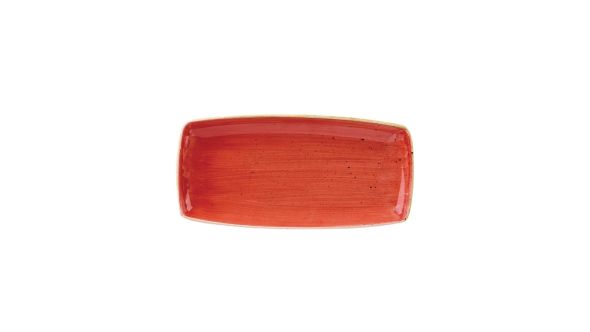 Churchill Stonecast Rectangular Plates Berry Red 295 x 150mm (12 Pack) SBRSOP111