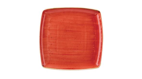 Churchill Stonecast Square Plates Berry Red 268 x 268mm (6 Pack) SBRSDS101