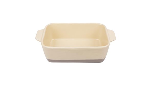Olympia Cream And Taupe Ceramic Roasting Dish 2.5Ltr DB520