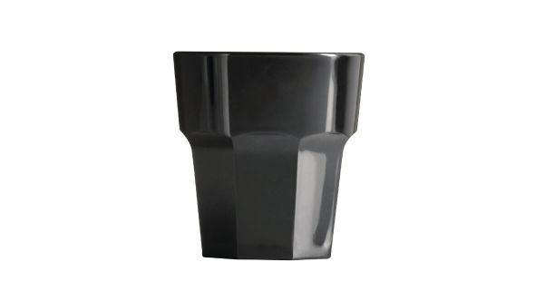 BBP Polycarbonate Rocks Tumbler 256ml Black (36 Pack) BB 090-1BL NS