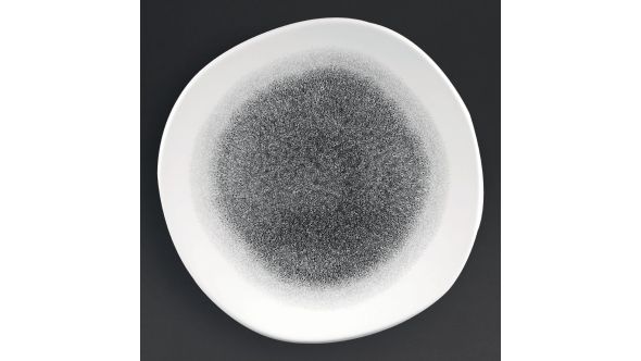 Churchill Studio Prints Raku Round Trace Plates Quartz Black 264mm (12 Pack) RKBQOG101