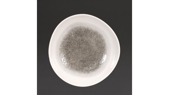 Churchill Studio Prints Raku Trace Round Bowls Quartz Black 253mm (12 Pack) RKBQOGB11